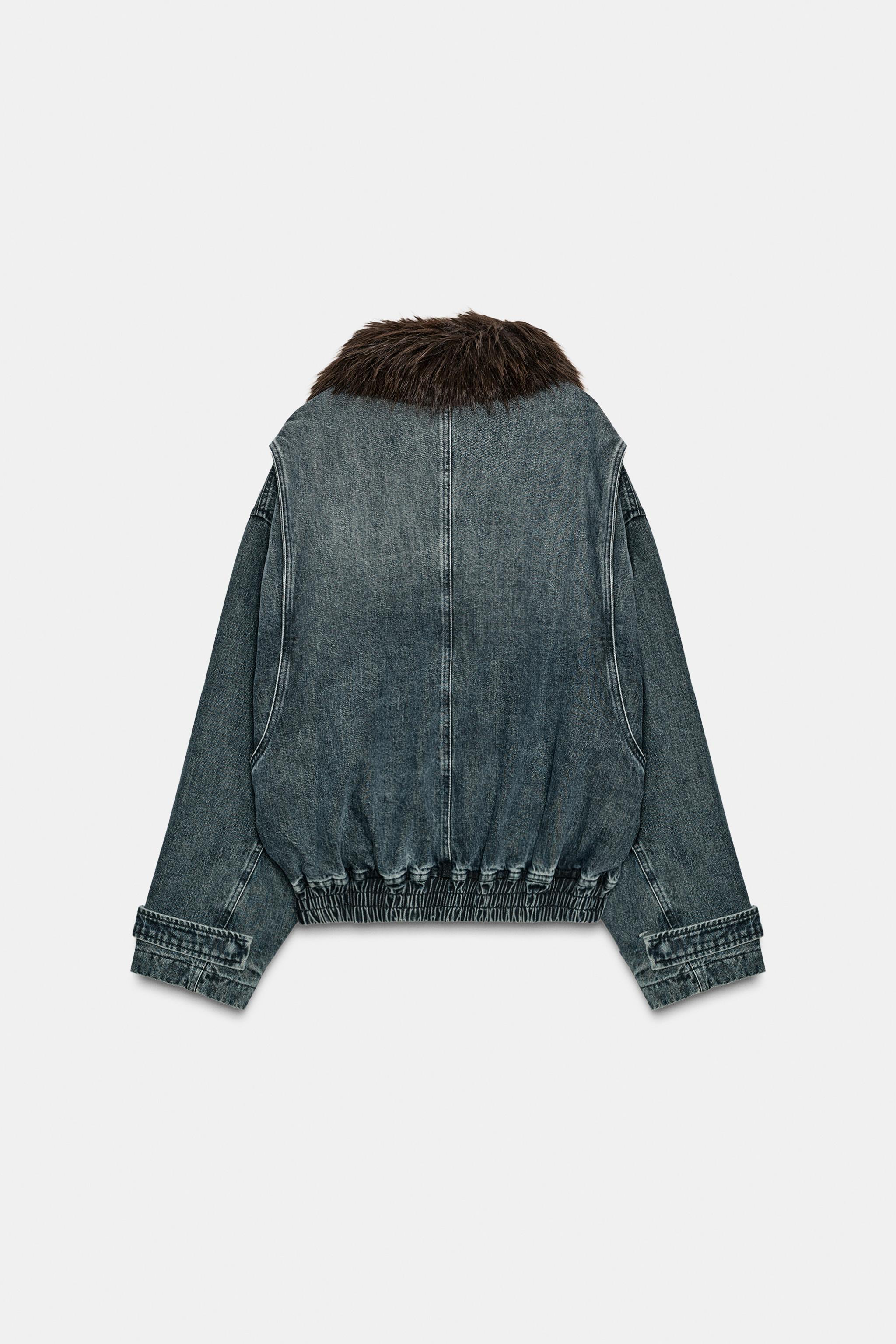 ZW COLLECTION DENIM BOMBER JACKET
